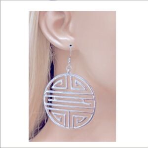 Medallion fashion bangle Drop Earrings